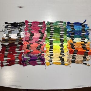Coats and Clark Cotton Embroidery Floss~Lot of 102 Skeins~Multi Colored Variety